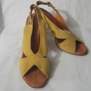 LATITUDE Leather Heel Sandals